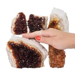 1.71kg Citrine Mini Cluster Specimen Set 5 Pieces N683 5 Citrine Mini Cluster Specimen Set N683 | Himalayan Salt Factory