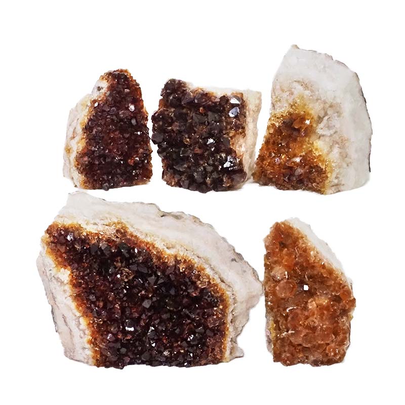 1.71kg Citrine Mini Cluster Specimen Set 5 Pieces N683 3 Citrine Mini Cluster Specimen Set N683 | Himalayan Salt Factory