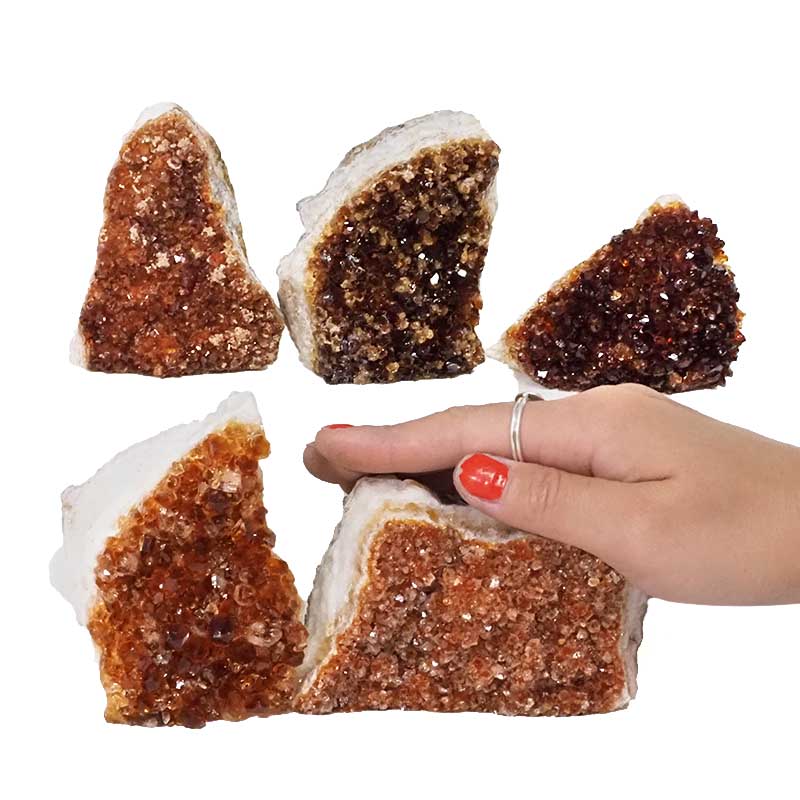 1.80kg Citrine Mini Cluster Specimen Set 5 Pieces N686 4 Citrine Mini Cluster Specimen Set N686 | Himalayan Salt Factory