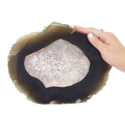 1.61kg Natural Agate Polished Slab Plate N653 5 Natural Agate Polished Slab Plate N653 | Himalayan Salt Factory