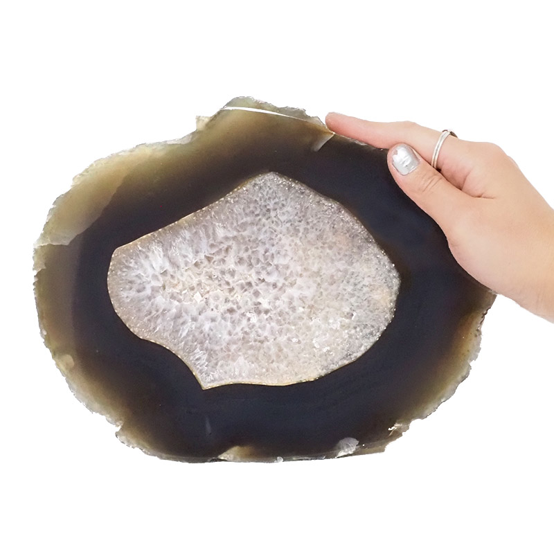 1.61kg Natural Agate Polished Slab Plate N653 4 Natural Agate Polished Slab Plate N653 | Himalayan Salt Factory