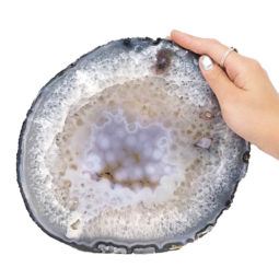 Natural Agate Polished Slab Plate N655 | Himalayan Salt Factory