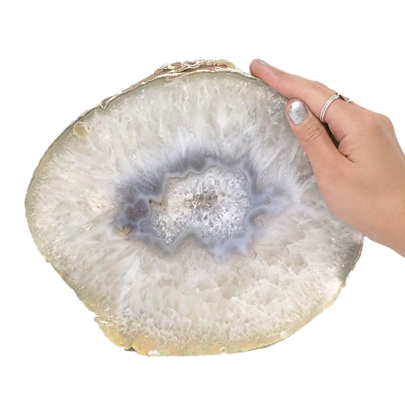 1.78kg Natural Agate Polished Slab Plate N657 4 Natural Agate Polished Slab Plate N657 | Himalayan Salt Factory