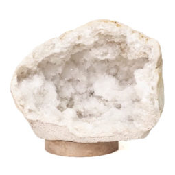 Natural Calcite Geode Lamp with Large LED Light Base DS984 9 Natural Calcite Geode Lamp with Large LED Light Base DS984 | Himalayan Salt Factory