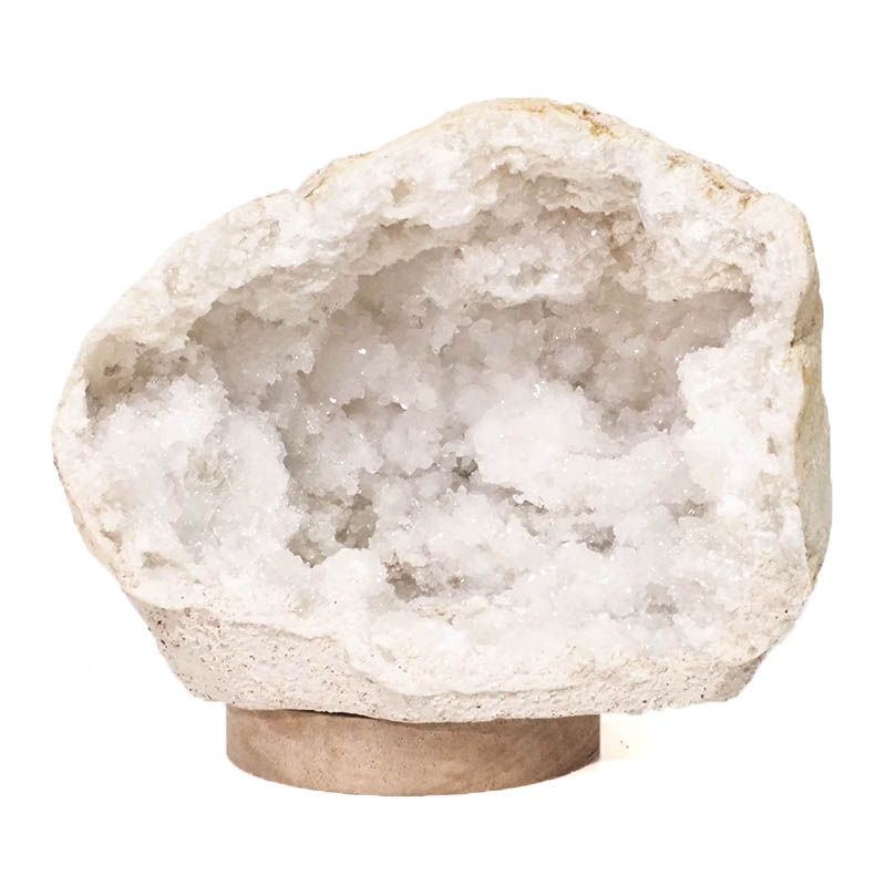 Natural Calcite Geode Lamp with Large LED Light Base DS984 5 Natural Calcite Geode Lamp with Large LED Light Base DS984 | Himalayan Salt Factory