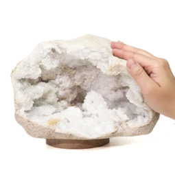 Natural Calcite Geode Lamp with Large LED Light Base DS985 8 Natural Calcite Geode Lamp with Large LED Light Base DS985 | Himalayan Salt Factory