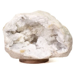 Natural Calcite Geode Lamp with Large LED Light Base DS985 9 Natural Calcite Geode Lamp with Large LED Light Base DS985 | Himalayan Salt Factory