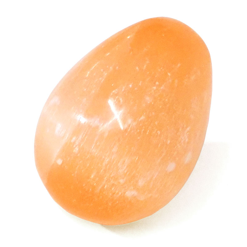 Orange Selenite Polished Egg 3 Orange Selenite Polished Egg | Himalayan Salt Factory