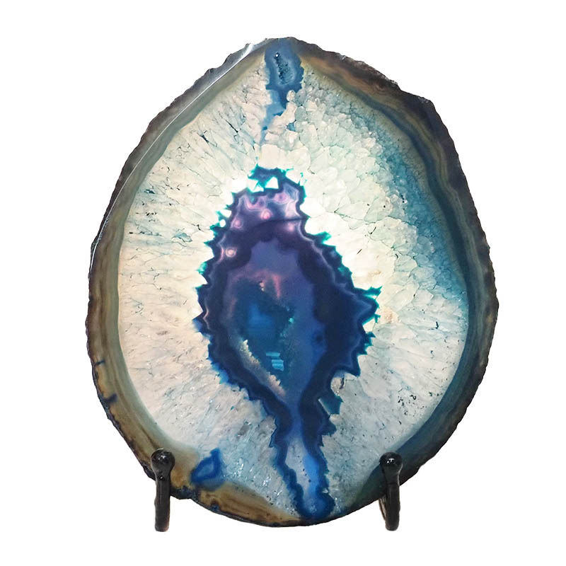 Sliced Brazilian Crystal Agate Lamp N769 4 Sliced Brazilian Crystal Agate Lamp N769 | Himalayan Salt Factory