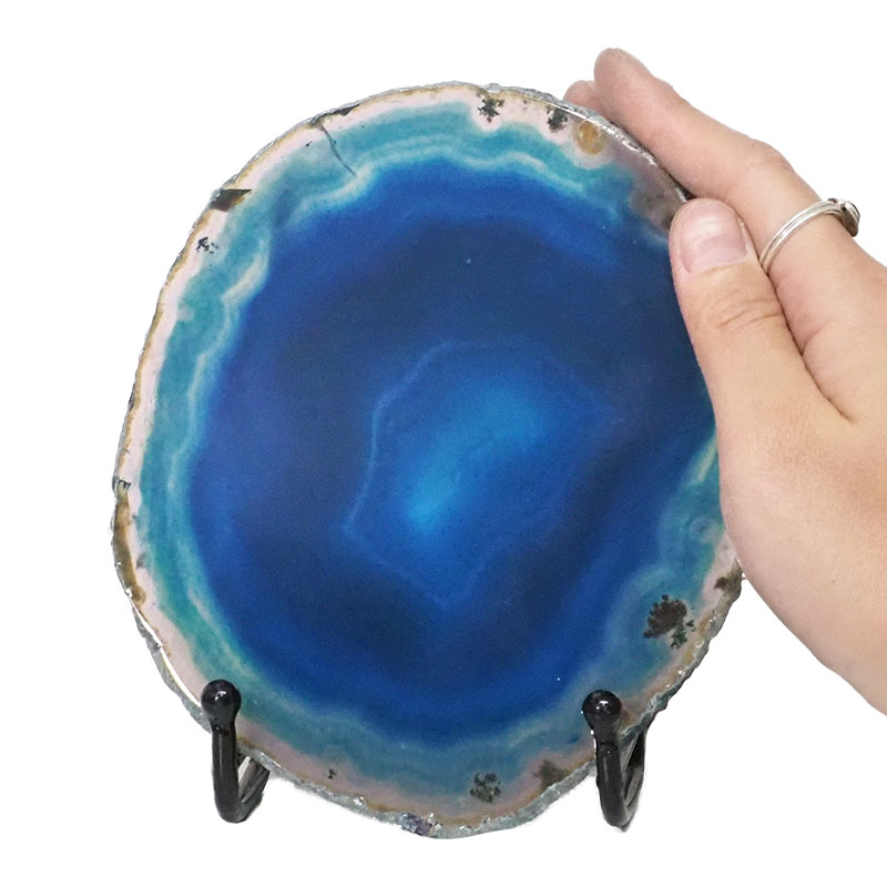 Sliced Brazilian Crystal Agate Lamp N770 5 Sliced Brazilian Crystal Agate Lamp N770 | Himalayan Salt Factory