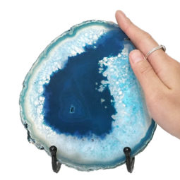 Sliced Brazilian Crystal Agate Lamp N783 | Himalayan Salt Factory