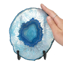 Sliced Brazilian Crystal Agate Lamp N784 9 Sliced Brazilian Crystal Agate Lamp N784 | Himalayan Salt Factory
