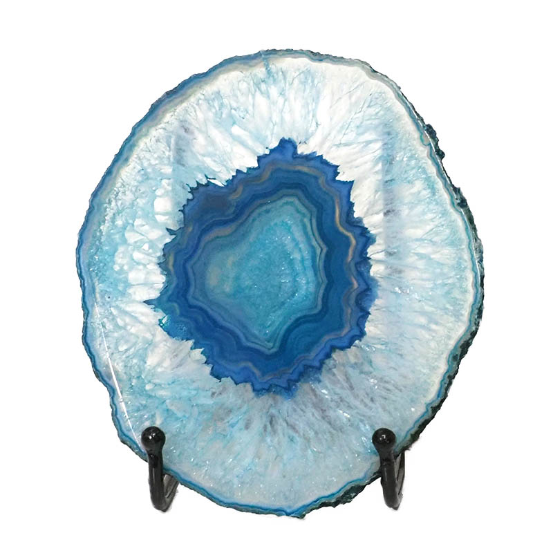 Sliced Brazilian Crystal Agate Lamp N784 3 Sliced Brazilian Crystal Agate Lamp N784 | Himalayan Salt Factory