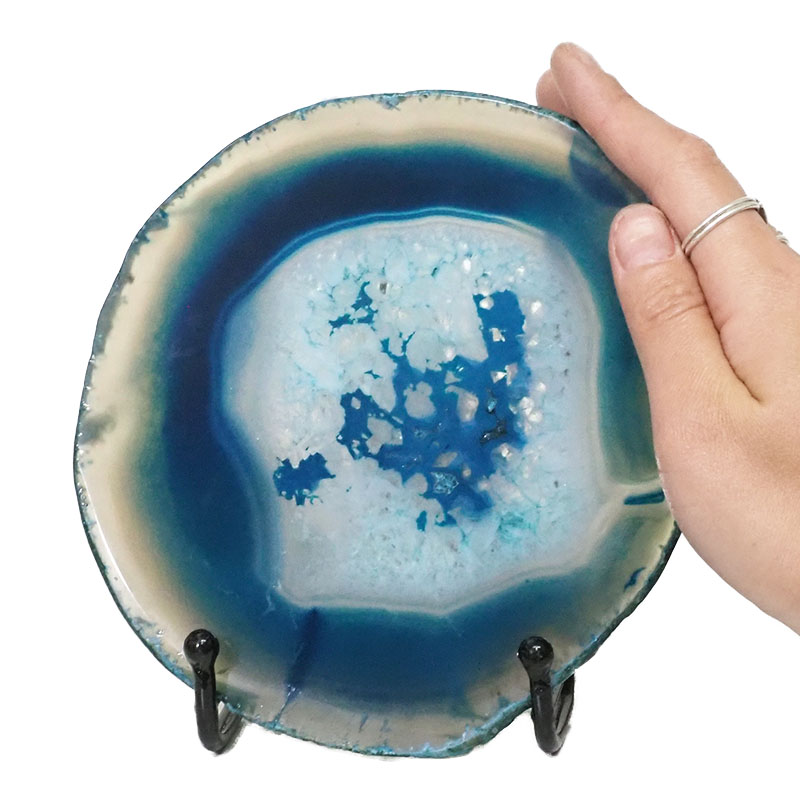 Sliced Brazilian Crystal Agate Lamp N785 5 Sliced Brazilian Crystal Agate Lamp N785 | Himalayan Salt Factory