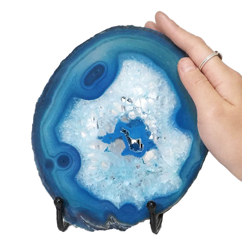 Sliced Brazilian Crystal Agate Lamp N789 5 Sliced Brazilian Crystal Agate Lamp N789 | Himalayan Salt Factory