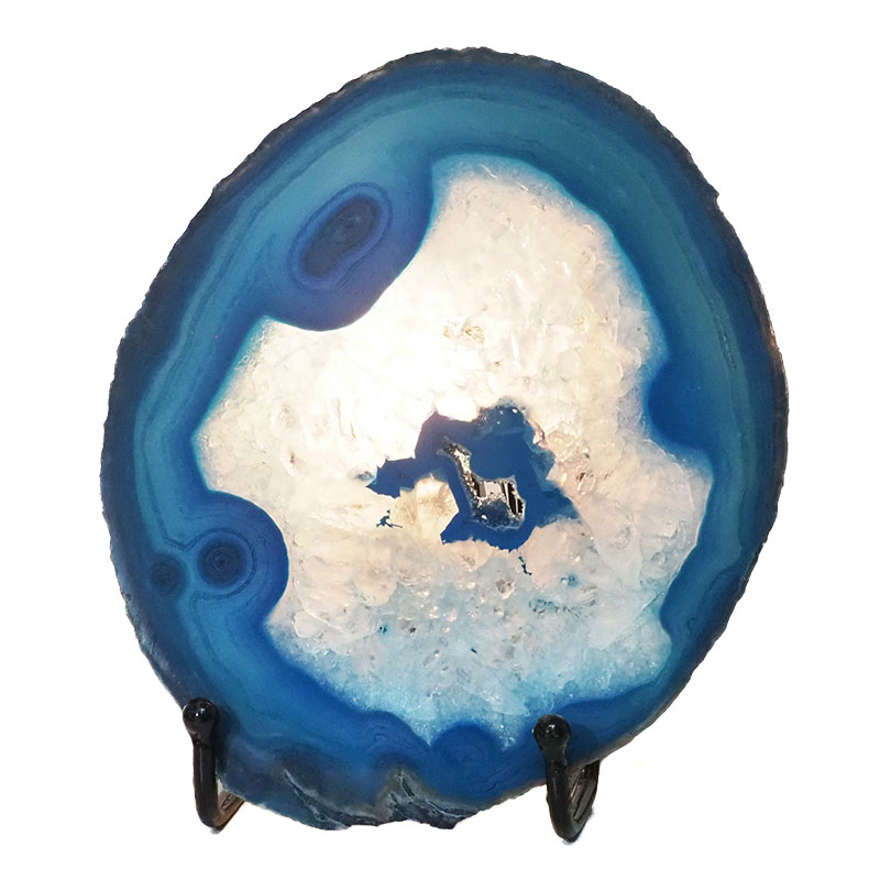Sliced Brazilian Crystal Agate Lamp N789 4 Sliced Brazilian Crystal Agate Lamp N789 | Himalayan Salt Factory