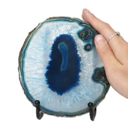 Sliced Brazilian Crystal Agate Lamp N793 | Himalayan Salt Factory