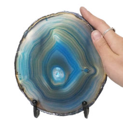 Sliced Brazilian Crystal Agate Lamp N797 | Himalayan Salt Factory