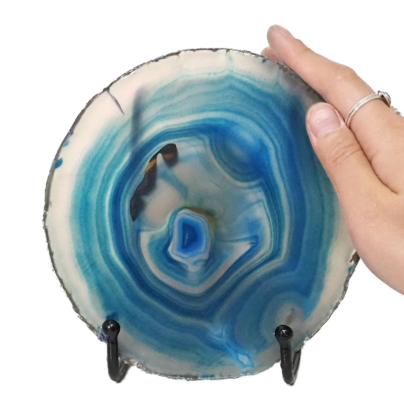 Sliced Brazilian Crystal Agate Lamp N798 5 Sliced Brazilian Crystal Agate Lamp N798 | Himalayan Salt Factory