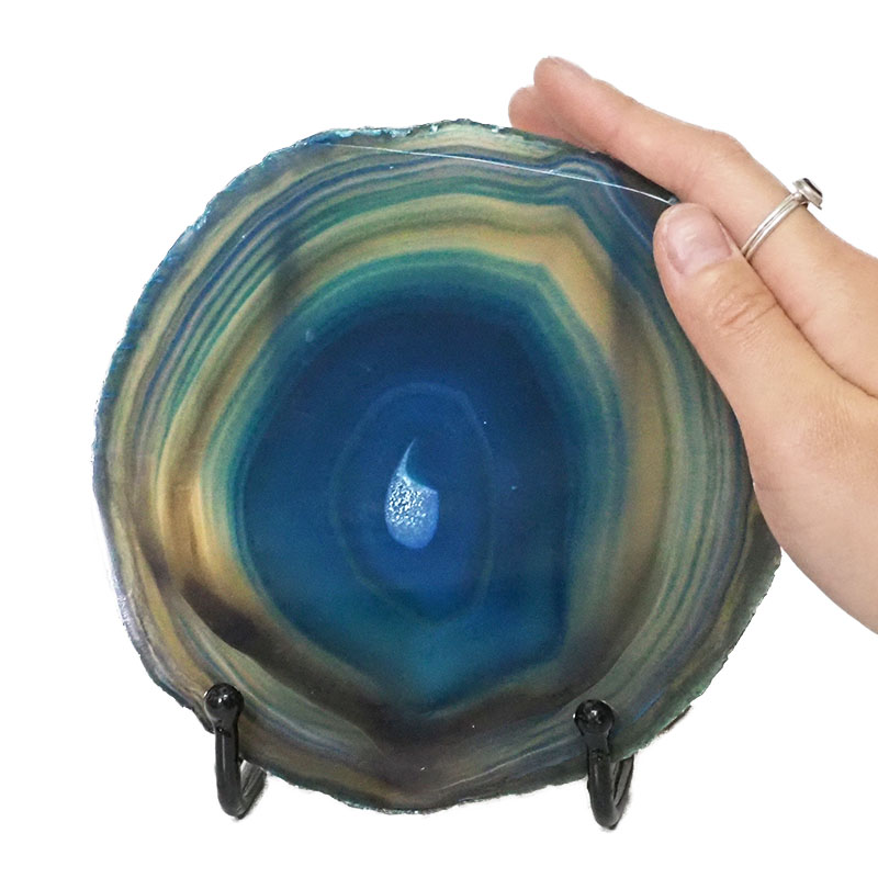 Sliced Brazilian Crystal Agate Lamp N801 5 Sliced Brazilian Crystal Agate Lamp N801 | Himalayan Salt Factory