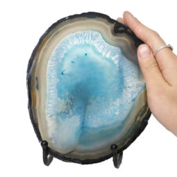 Sliced Brazilian Crystal Agate Lamp N806 9 Sliced Brazilian Crystal Agate Lamp N806 | Himalayan Salt Factory
