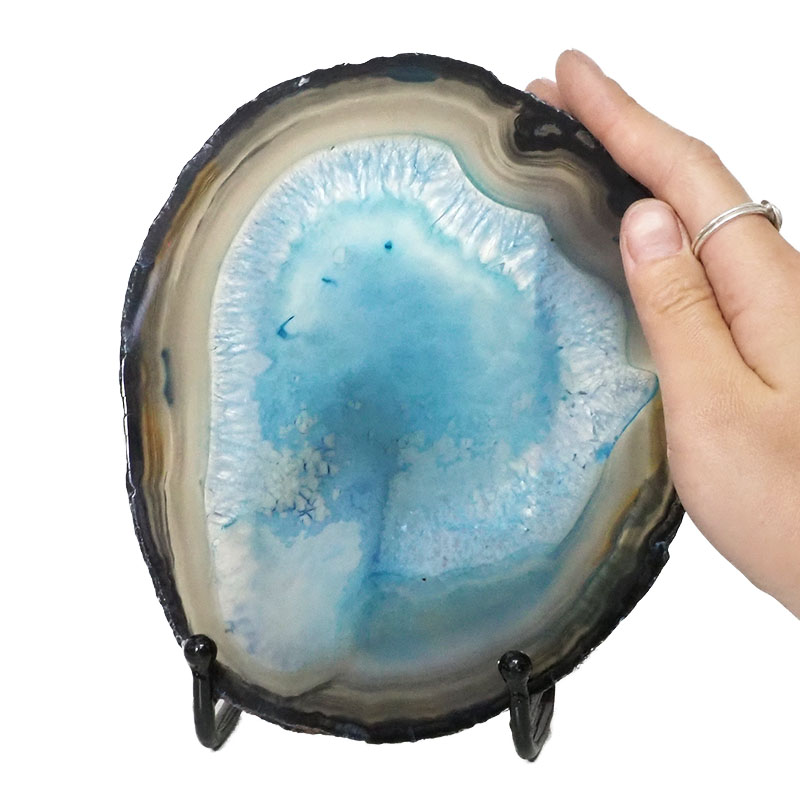 Sliced Brazilian Crystal Agate Lamp N806 5 Sliced Brazilian Crystal Agate Lamp N806 | Himalayan Salt Factory