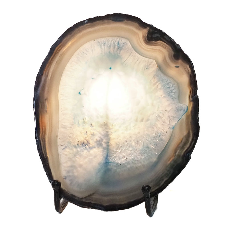 Sliced Brazilian Crystal Agate Lamp N806 4 Sliced Brazilian Crystal Agate Lamp N806 | Himalayan Salt Factory