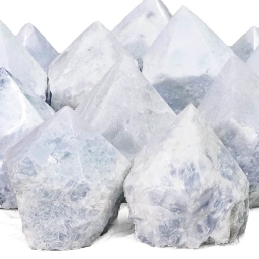 Ice Blue Calcite Point - Large | Himalayan Salt Factory
