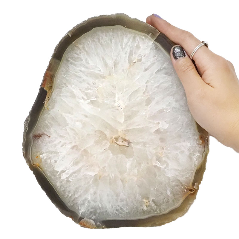 1.71kg Natural Agate Polished Slab Plate N874 4 Natural Agate Polished Slab Plate N874 | Himalayan Salt Factory