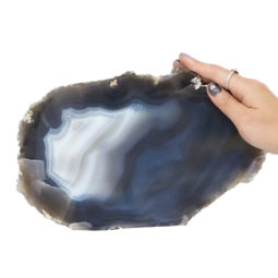 1.81kg Natural Agate Polished Slab Plate N875 5 Natural Agate Polished Slab Plate N875 | Himalayan Salt Factory
