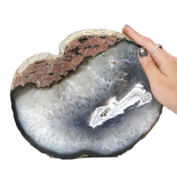 1.80kg Natural Agate Polished Slab Plate N883 5 Natural Agate Polished Slab Plate N883 | Himalayan Salt Factory