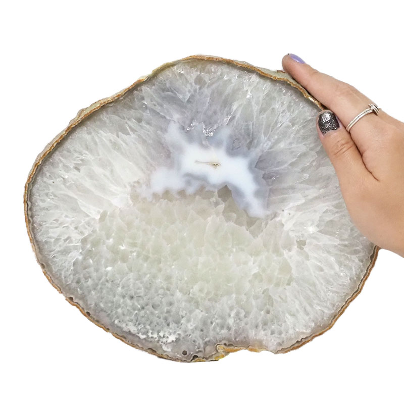 1.88kg Natural Agate Polished Slab Plate N884 4 Natural Agate Polished Slab Plate N884 | Himalayan Salt Factory