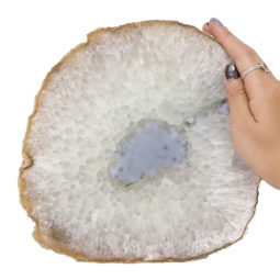 2.10kg Natural Agate Polished Slab Plate N886 5 Natural Agate Polished Slab Plate N886 | Himalayan Salt Factory
