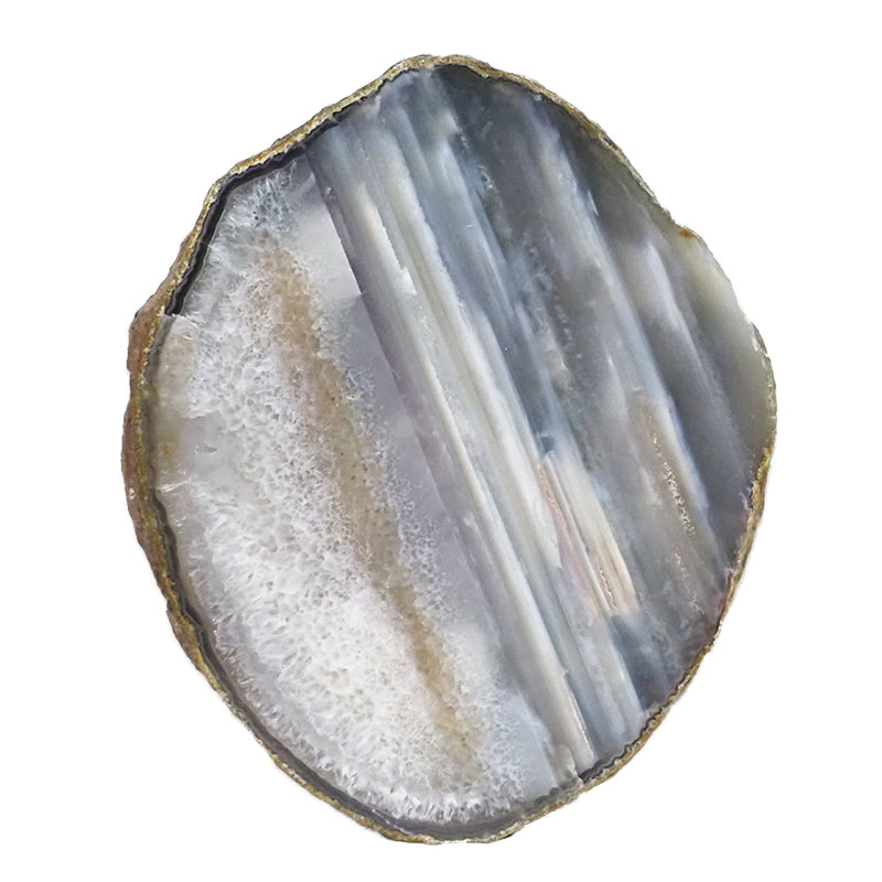 1.68kg Natural Agate Polished Slab Plate N888 3 Natural Agate Polished Slab Plate N888 | Himalayan Salt Factory