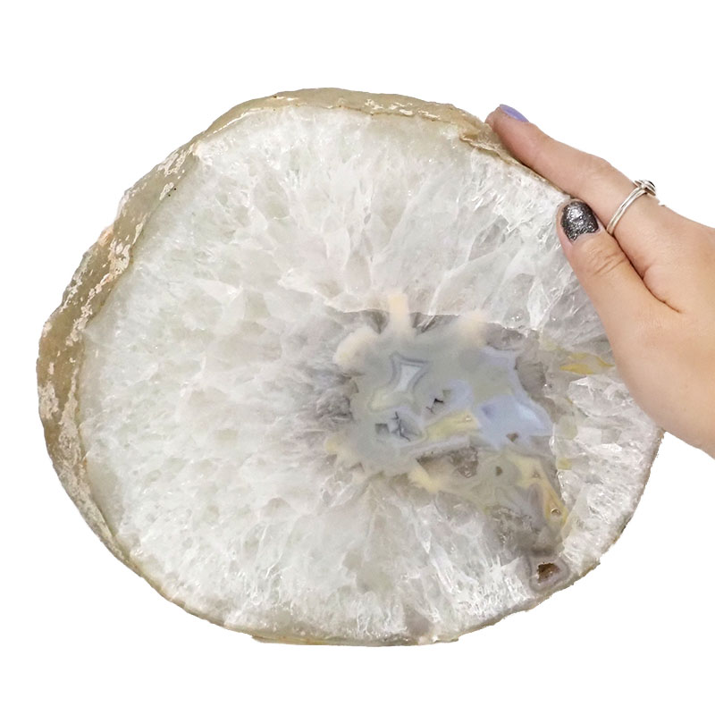 2.01kg Natural Agate Polished Slab Plate N889 4 Natural Agate Polished Slab Plate N889 | Himalayan Salt Factory
