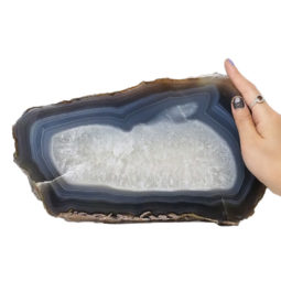 Natural Agate Polished Slab Plate N893 | Himalayan Salt Factory