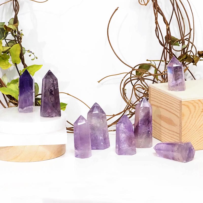 Natural Amethyst Terminated Point 10 Natural Amethyst Terminated Point | Himalayan Salt Factory