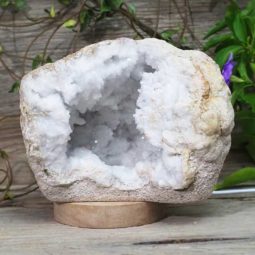 Natural Calcite Geode Lamp with Large LED Light Base DS1071 | Himalayan Salt Factory