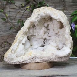 2.923kg Natural Calcite Geode Lamp with Large LED Light Base DS1078 8 Natural Calcite Geode Lamp with Large LED Light Base DS1078 | Himalayan Salt Factory