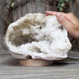 3.12kg Natural Calcite Geode Lamp with Large LED Light Base DS1125 9 Natural Calcite Geode Lamp with Large LED Light Base DS1125 | Himalayan Salt Factory