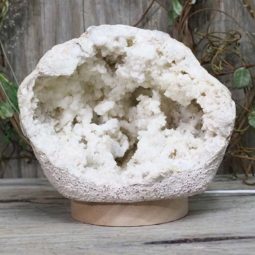 1.85kg Natural Calcite Geode Lamp with Large LED Light Base DS1137 8 Natural Calcite Geode Lamp with Large LED Light Base DS1137 | Himalayan Salt Factory
