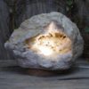 3.68kg Natural Calcite Geode Lamp with Large LED Light Base DS1138 1 Natural Calcite Geode Lamp with Large LED Light Base DS1138 | Himalayan Salt Factory