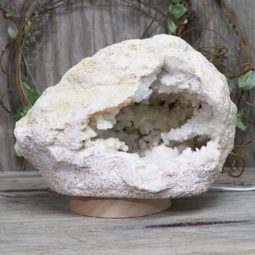 3.68kg Natural Calcite Geode Lamp with Large LED Light Base DS1138 8 Natural Calcite Geode Lamp with Large LED Light Base DS1138 | Himalayan Salt Factory