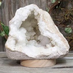 2.65kg Natural Calcite Geode Lamp with Large LED Light Base DS1159 9 Natural Calcite Geode Lamp with Large LED Light Base DS1159 | Himalayan Salt Factory