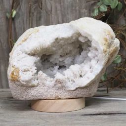 3.71kg Natural Calcite Geode Lamp with Large LED Light Base DS1163 9 Natural Calcite Geode Lamp with Large LED Light Base DS1163 | Himalayan Salt Factory