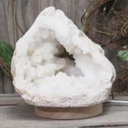 2.74kg Natural Calcite Geode Lamp with Large LED Light Base DS1164 9 Natural Calcite Geode Lamp with Large LED Light Base DS1164 | Himalayan Salt Factory