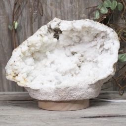 2.92kg Natural Calcite Geode Lamp with Large LED Light Base DS1180 8 Natural Calcite Geode Lamp with Large LED Light Base DS1180 | Himalayan Salt Factory