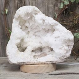 2.29kg Natural Calcite Geode Lamp with Large LED Light Base DS1182 9 Natural Calcite Geode Lamp with Large LED Light Base DS1182 | Himalayan Salt Factory