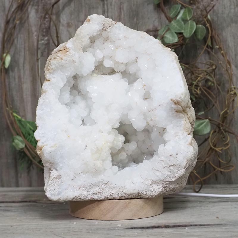 3.74kg Natural Calcite Geode Lamp with Large LED Light Base DS1191 5 Natural Calcite Geode Lamp with Large LED Light Base DS1191 | Himalayan Salt Factory