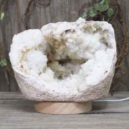 2.82kg Natural Calcite Geode Lamp with Large LED Light Base DS1192 9 Natural Calcite Geode Lamp with Large LED Light Base DS1192 | Himalayan Salt Factory